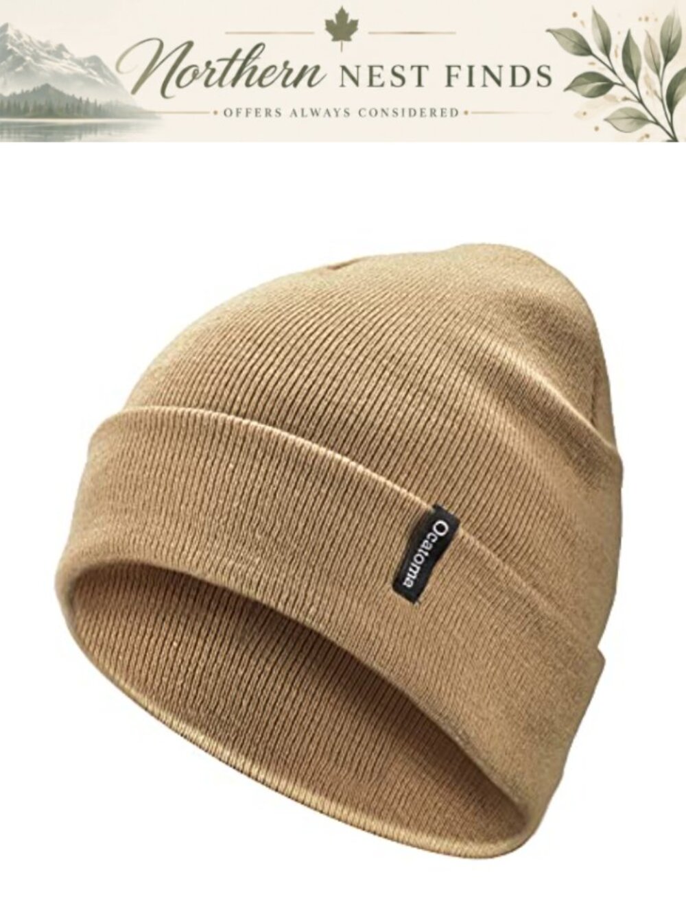 Acrylic Knit Cuffed Slouchy Beanie Men Women Daily Toque